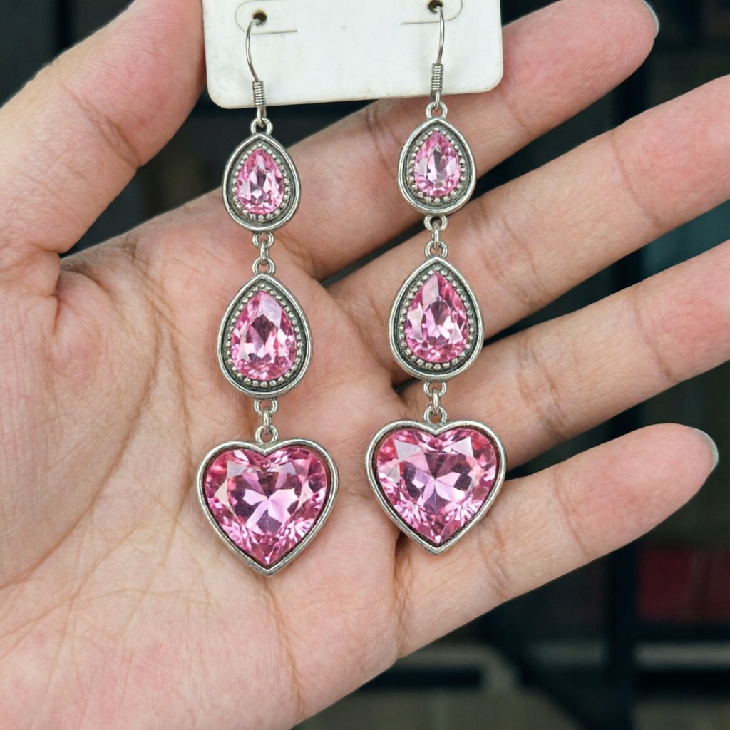 Red moissanite earrings