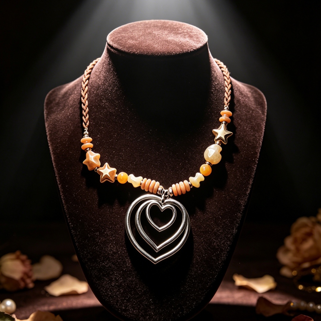 Heart pendant view 1