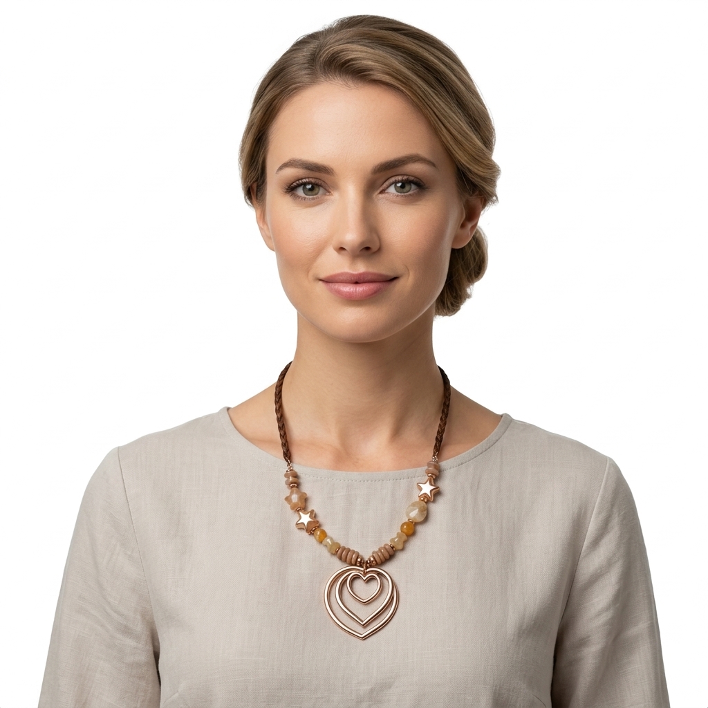 Heart pendant detail