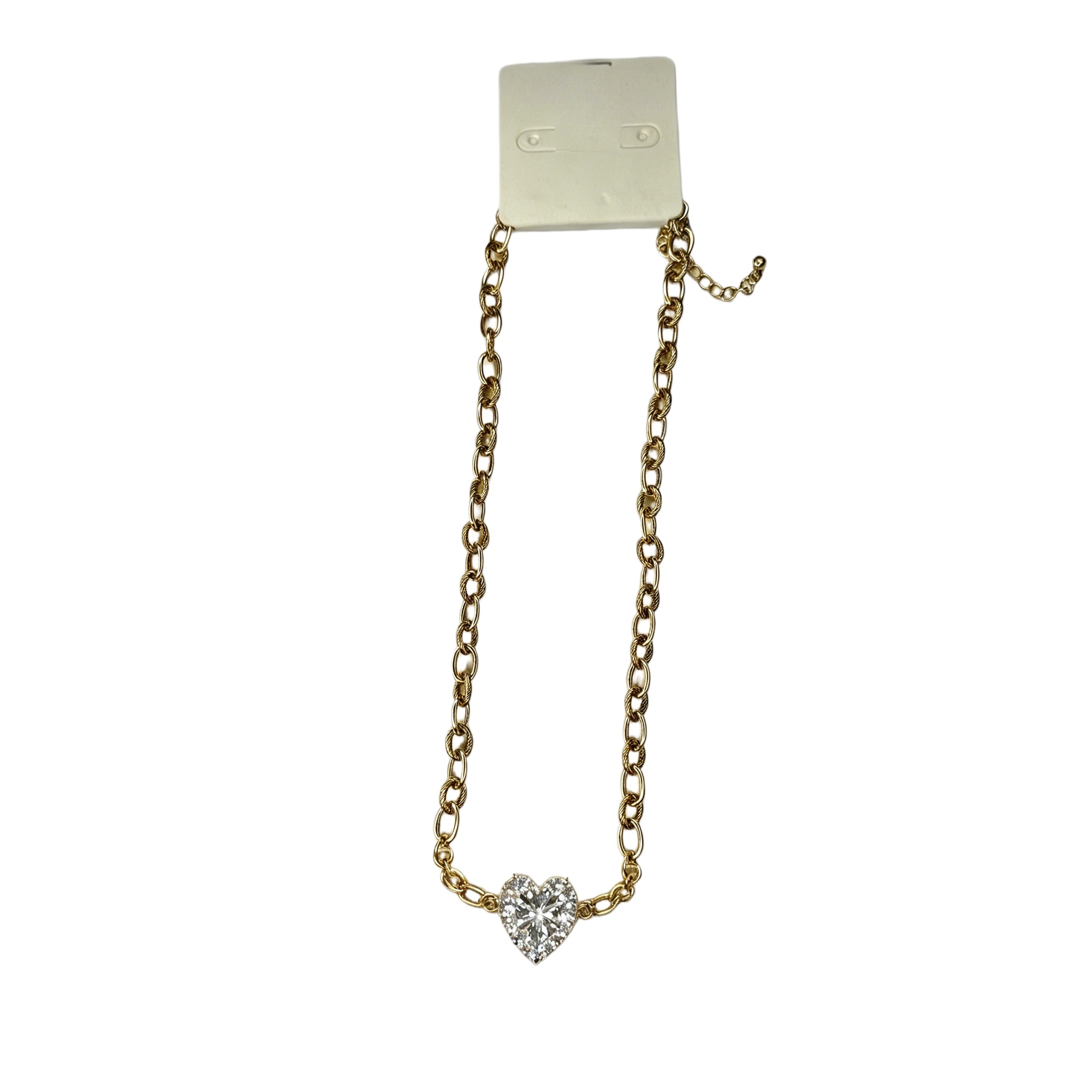 Zircon Heart Pendant Necklace