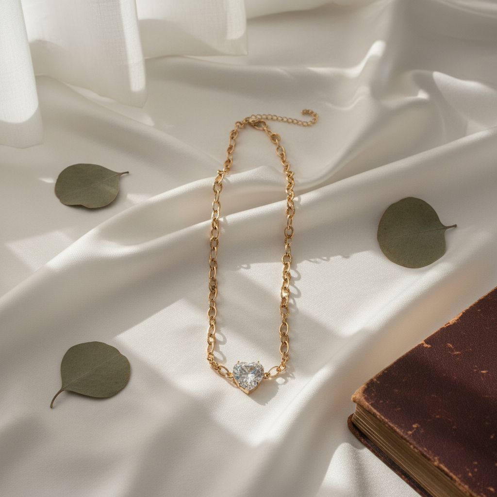 White zircon pendant